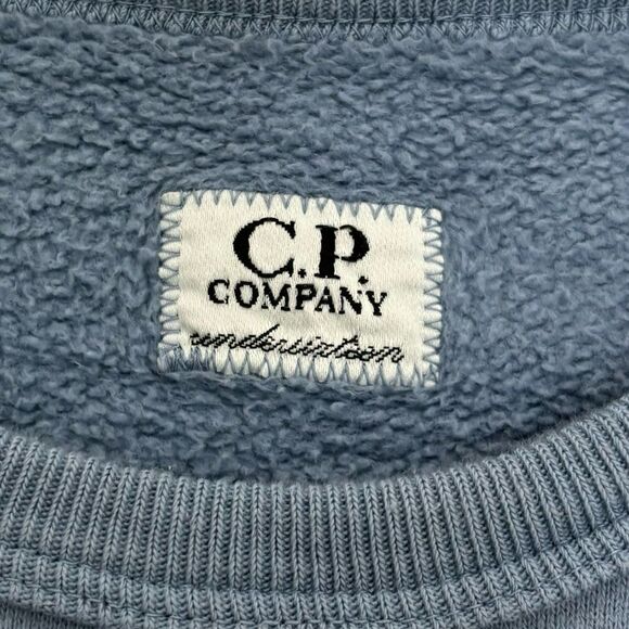 C.P. Company Crewneck Sweatshirt With Side Pocket Blue - Picture 6 of 7